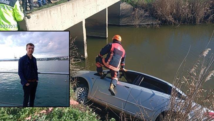 Su kanalına uçan otomobilin sürücüsü öldü