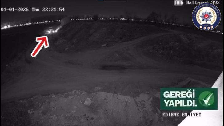 Yol kenarına hafriyat döken kamyon sürücüsüne 63 bin lira ceza; olay anı kamerada