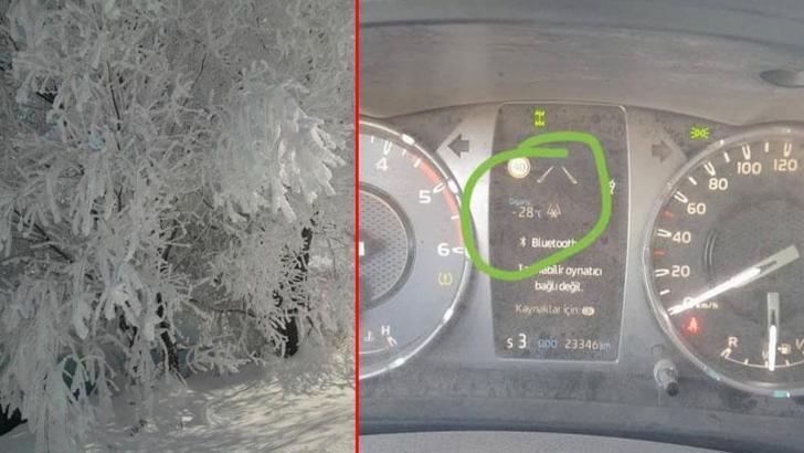 Adana Tufanbeyli'de termometreler eksi 28 dereceyi gösterdi