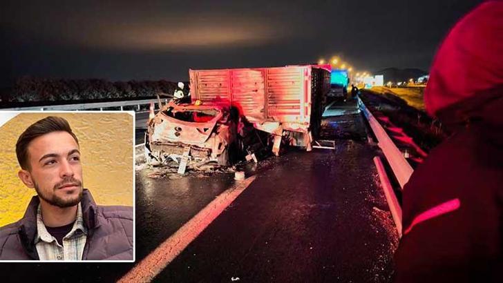 TIR'a arkadan çarpan otomobilin sürücüsü öldü