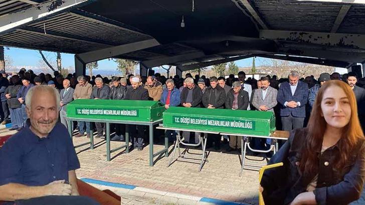 Otoyol köprüsünden uçan araçta ölen kayınpeder ile gelin toprağa verildi