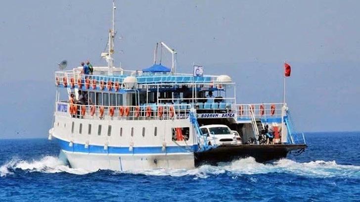 Bodrum'da feribot seferlerine fırtına engeli