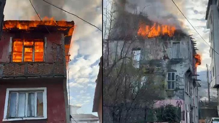 Kocaeli’de 3 katlı binada yangın