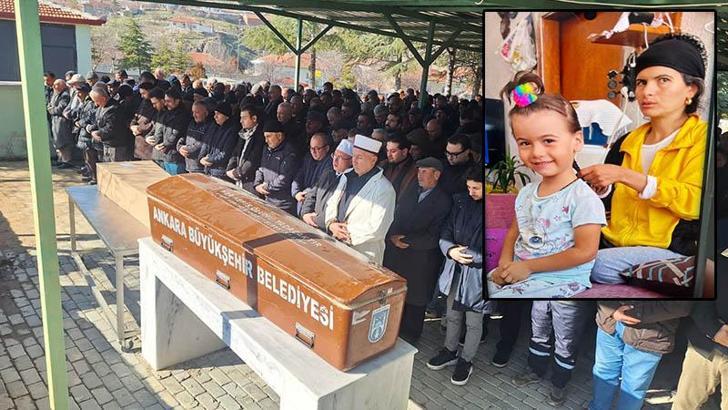 Güvenlik görevlisinin öldürdüğü eşi ve kızı, son yolculuğuna uğurlandı
