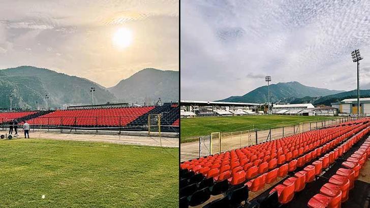 Fethiyespor'da Galatasaray maçı öncesi zemin önlemi