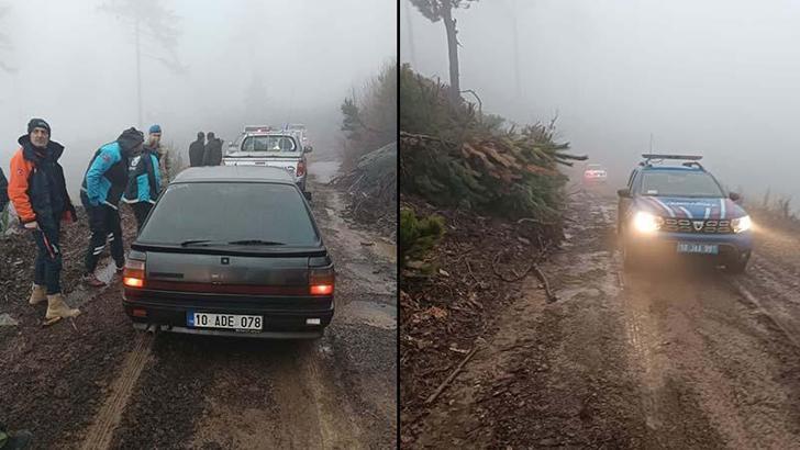 Kazdağları'nda kaybolan 3 kişi, 12,5 saatlik çalışmayla bulundu