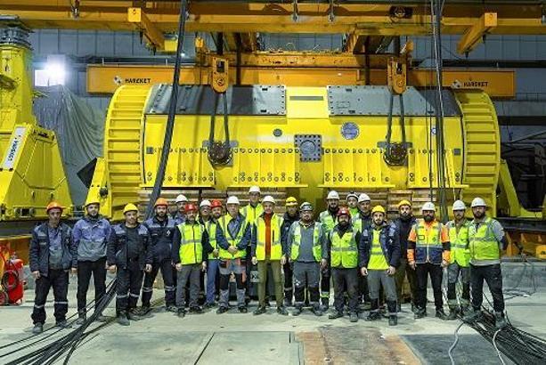 Akkuyu NGS'nin 2'nci Güç Ünitesi'nde turbojeneratör statoru kuruldu