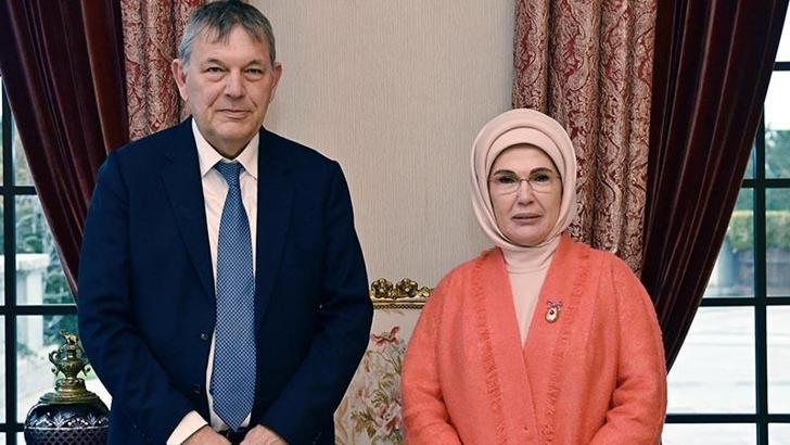 Emine Erdoğan, UNRWA Genel Komiseri Lazzarini ile görüştü