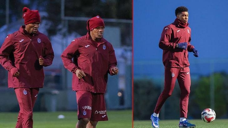 Trabzonspor'da yeni transfer Chibuike Nwaiwu antrenmana çıktı