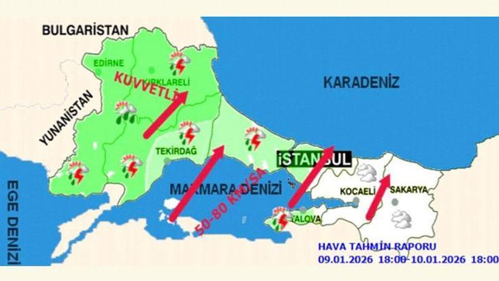 İstanbul Valiliği'nden yağış ve kuvvetli rüzgar uyarısı