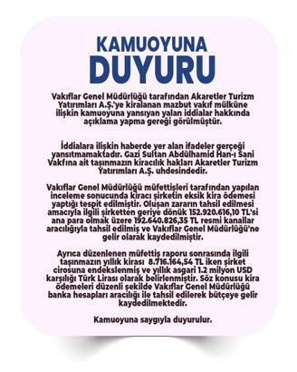 Mazbut vakıf mülküyle ilgili iddialara VGM’den yalanlama