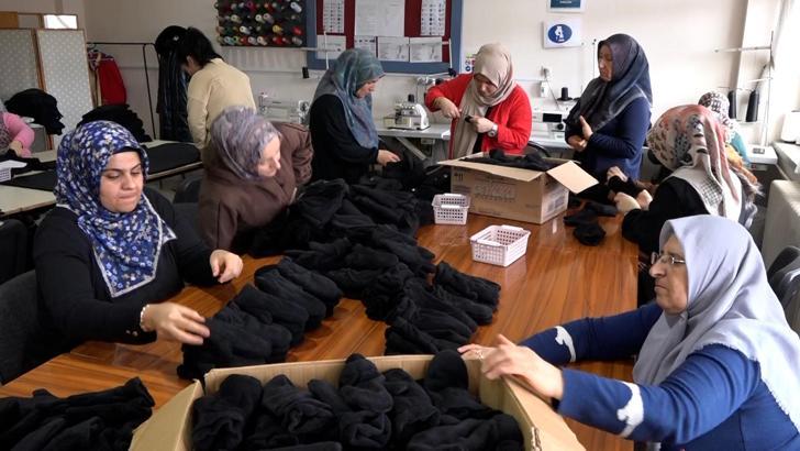 Samsun’da kursiyerlerden Gazze’ye kışlık destek