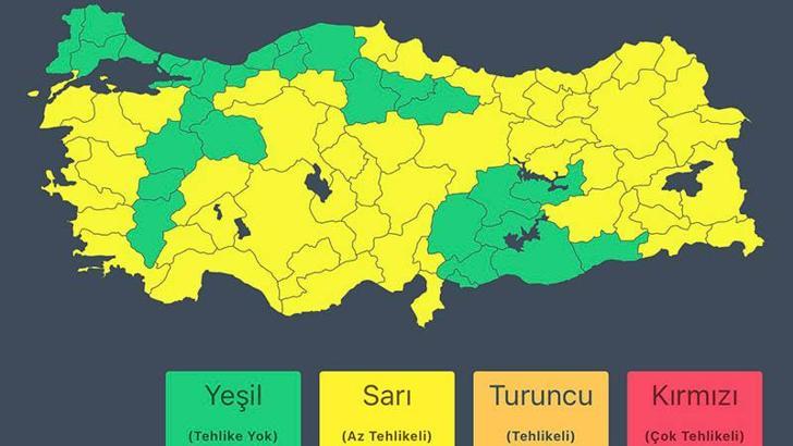 İçişleri Bakanlığı'ndan kuvvetli sağanak ve kar yağışı uyarısı