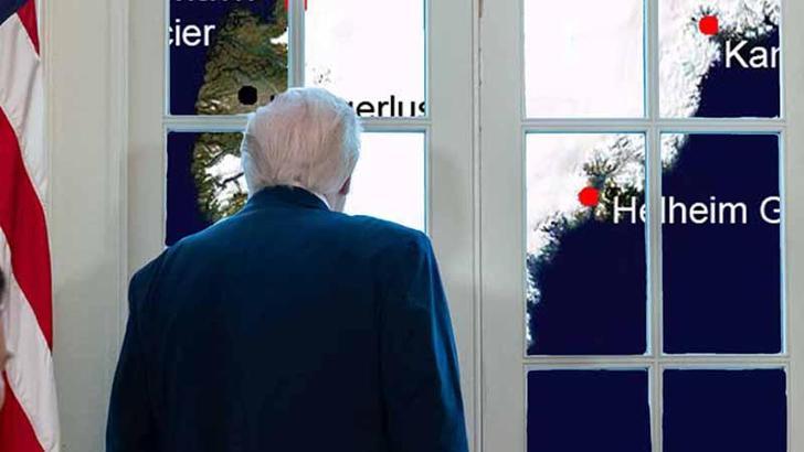 Beyaz Saray, Trump’ın Grönland haritası önünde fotoğrafını paylaştı