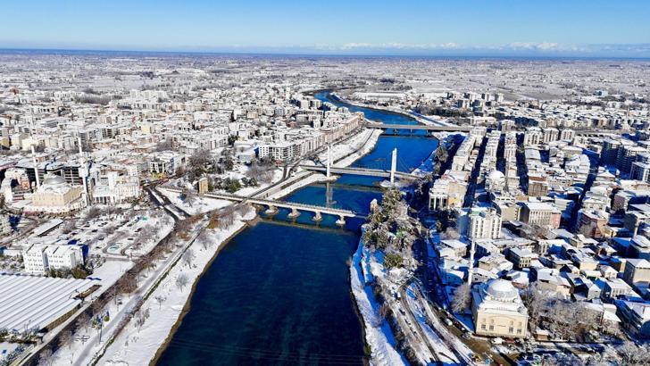 Samsun’dan kartpostallık kar manzarası