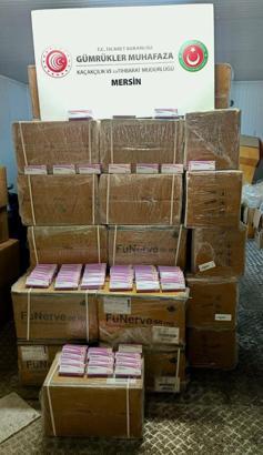Mersin'de 280 bin adet sentetik ecza ele geçirildi