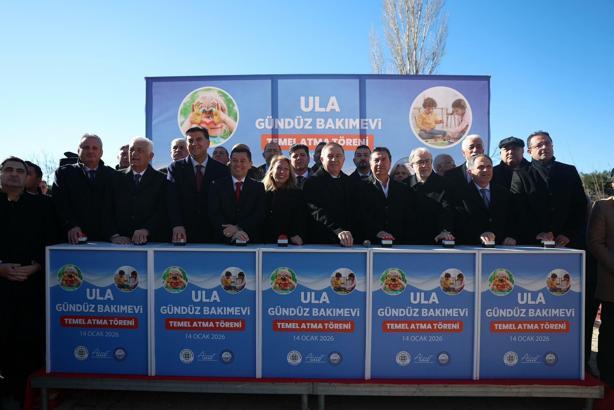 Ula'da gündüz bakımevinin temeline ilk harç döküldü