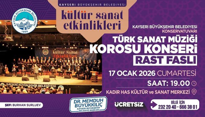 Büyükşehir’den sanatseverlere 'Rast Faslı' konseri