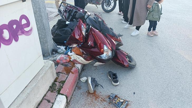 Otomobille çarpışan motosikletin sürücüsü yaralandı