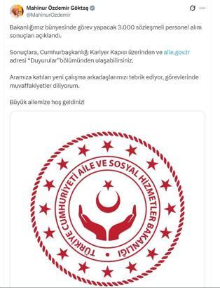 Bakan Göktaş: 3 bin sözleşmeli personel alım sonuçları açıklandı