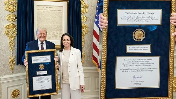 Trump, Venezuelalı muhalif lider Machado ile görüştü
