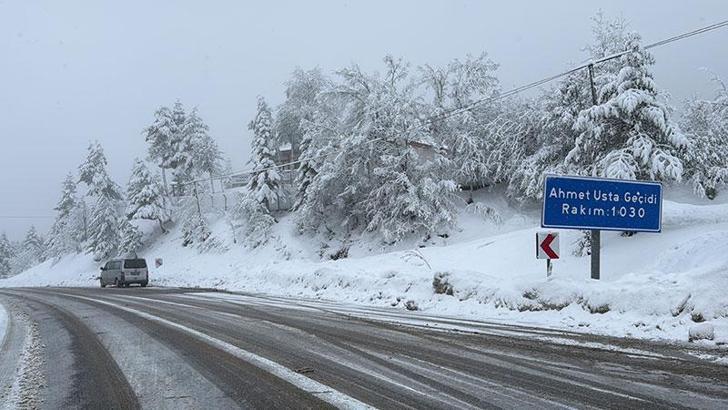 Karabük’ün yüksek kesimlerinde kar yağışı etkili oldu