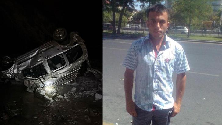 Buzlu yolda kayan araç uçurumdan yuvarlandı; 1 ölü, 2 kardeşi ağır yaralı