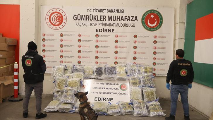 Kapıkule’de 144 kilo 732 gram esrar ele geçirildi