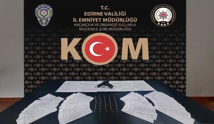 Edirne'de tefecilik operasyonu; 2 tutuklama