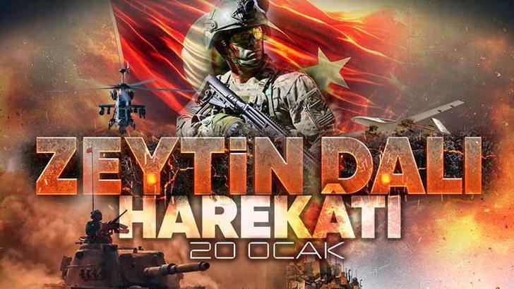 MSB'den 'Zeytin Dalı Harekatı' paylaşımı