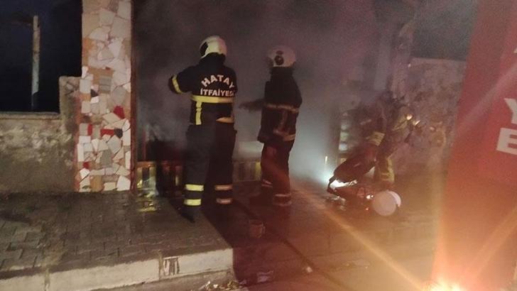 Hatay'da iş yeri yangını