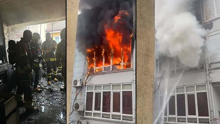 Buzdolabının motorundaki patlamayla çıkan yangında ev kullanılamaz hale geldi