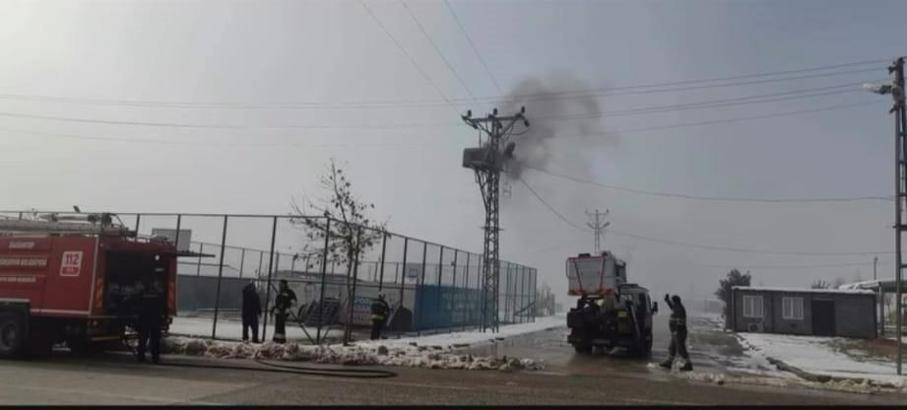 Gaziantep’te elektrik trafosu yandı