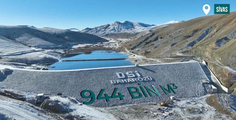 Sivas'taki Ulaş Baharözü Barajı'nda su tutuldu