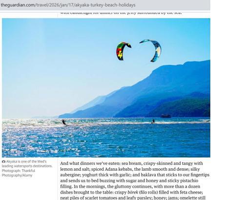 Akyaka, The Guardian'da: Kitlesel turizme direnen ender sahil kasabası