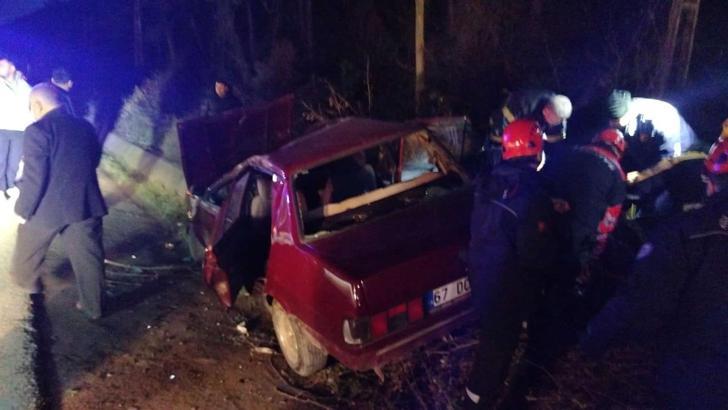 Otomobil, kaza yapan araca çarptı; 5 yaralı