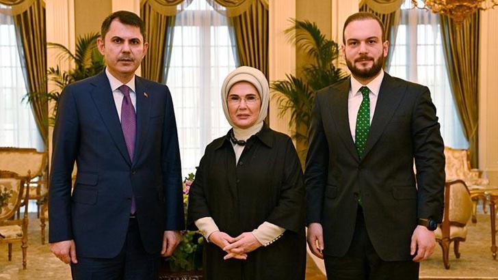 Emine Erdoğan, Bakan Kurum ve Ağırbaş'ı kabul etti