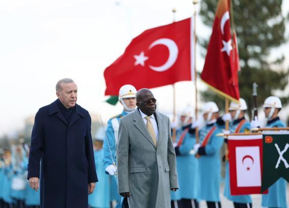 Cumhurbaşkanı Erdoğan, Nijerya Cumhurbaşkanı Tinubu'yu resmi törenle karşıladı /Ek fotoğraflar