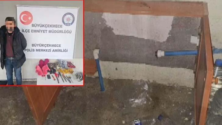 Büyükçekmece’de su sayacı hırsızı suçüstü yakalandı