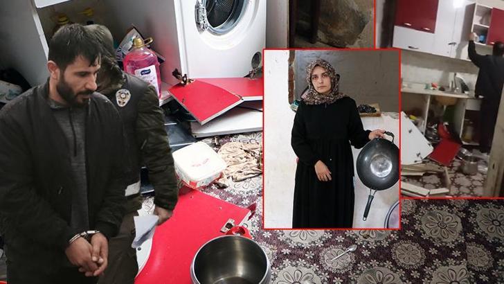 Boşanma aşamasındaki eşini darbedip, eşyalarını kıran şüpheli tutuklandı