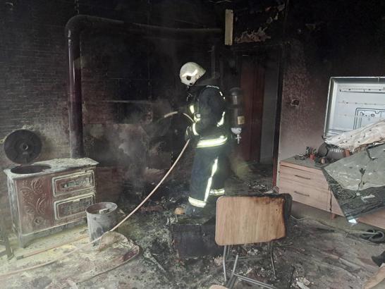 Serik'te ev yangını