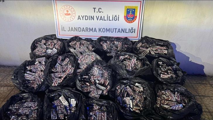 Aydın'da 152 bin 800 sentetik hap ele geçirildi