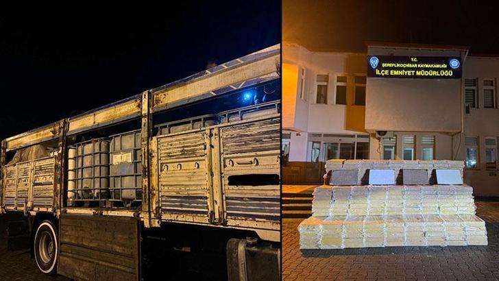 Ankara'da su tanklarında gizlenmiş 1,8 milyon adet dolu makaron ele geçirildi