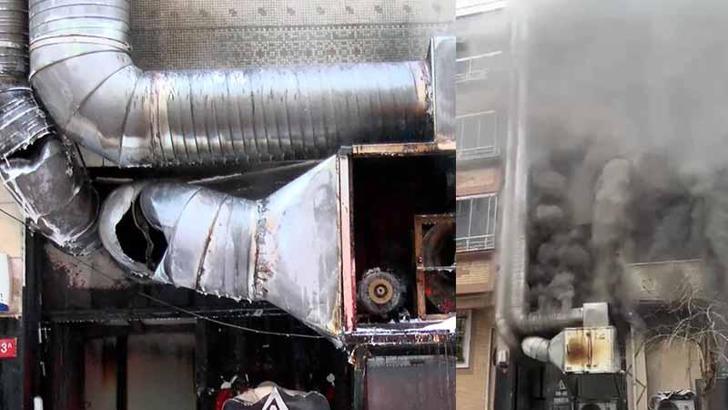 Bayrampaşa'da restoranın bacasında yangın çıktı; bina tahliye edildi