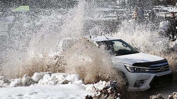 Ordu’da karla kaplı parkurda off-road heyecanı