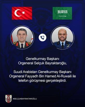 Genelkurmay Başkanı Bayraktaroğlu, Suudi mevkidaşı ile görüştü