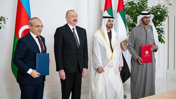 Azerbaycan Cumhurbaşkanı Aliyev, BAE Devlet Başkanı Al Nahyan ile görüştü