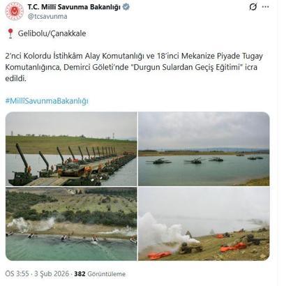 Mehmetçikten Çanakkale'de 'Durgun Sulardan Geçiş Eğitimi'