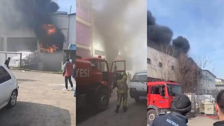 Dekoratif köpük üretimi yapılan atölyede yangın