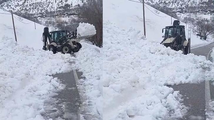 Van'da çığ düştü; kardan temizlenen yol yeniden kapandı